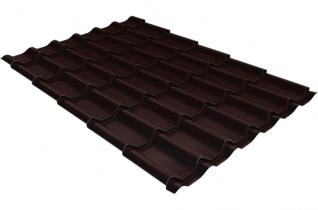 Металлочерепица Grand Line Classic Rooftop Matte 0,5 сталь RAL 8017 шоколад 1 кв. м