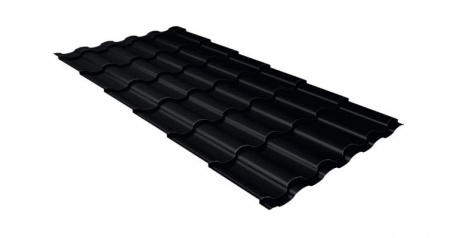 Металлочерепица Grand Line Кредо 0,5 сталь Rooftop Matte RAL 9005 черный 1 кв. м