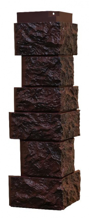 Угол наружный для фасадной панели Нордсайд Северный камень/Сланец "Шоколадный" 0,139х0,463
