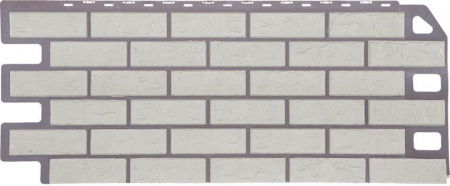 Фасадная панель FineBer Кирпич (Мелованный белый) 1137x470