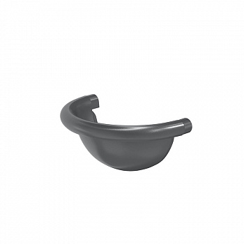 Заглушка желоба полукруглая Aquasystem (Аквасистем) PU RAL 7024 (Серый) 100/150