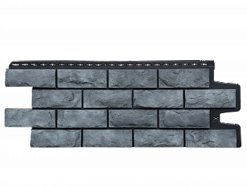 Фасадная панель Grand Line (Гранд Лайн) Design Plus Колотый камень антрацит c черным швом 0,992 х 0,392