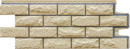 Фасадная панель Grand Line Колотый камень Design Бежевый со швом 0,995 х 0,39