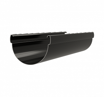 Желоб Дизайн 135 ПВХ Grand Line 3м Черный RAL9005