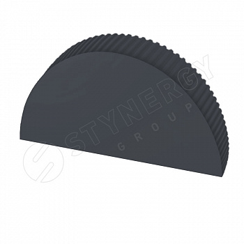 Заглушка к полукруглому коньку большому простая STYNERGY CORUNDUM50® RAL 7024 (серый)