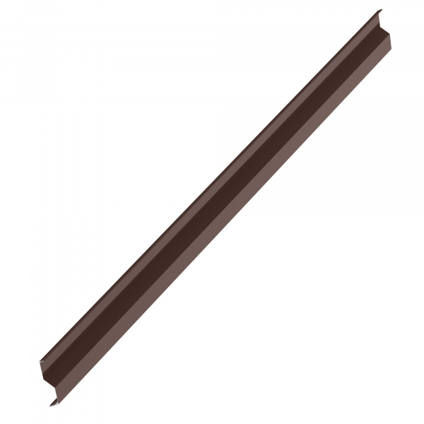 Пристенная планка накладная AQUACLICK 30x20x50x20 L=2м SV12 сталь PE (Zn140) 0.5 мм (полиэстер) RAL8017