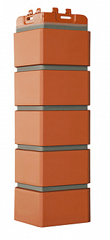 Наружный угол Grand Line (Гранд Лайн) Design Клинкерный Кирпич Терракотовый со швом RAL 7006 0,12х0,39