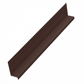 Планка примыкания бокового к трубе AQUACLICK 145x70x25x10 L=2м SV25 сталь PE (Zn140) 0.5 мм (полиэстер) RAL8017