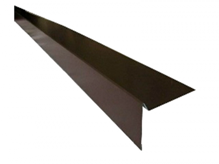 Торцевая планка (ветровая) для мягкой кровли Stynergy стальной бархат 0,5сталь RR32 темно-коричневый