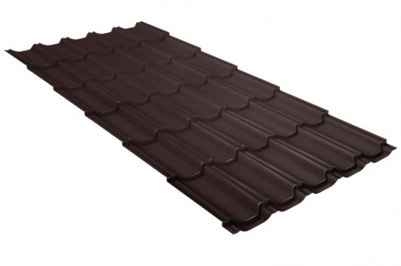 Металлочерепица Grand Line Квинта Плюс Rooftop Matte 0.5 сталь RAL 8017 шоколад 1 кв. м