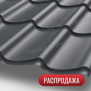 Металлочерепица Металл Профиль Ламонтерра NormanMP 0,5 сталь RAL 7024 серый 2,25 м