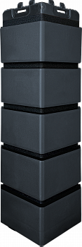 Наружный угол Grand Line (Гранд Лайн) Design Клинкерный Кирпич Графит со швом RAL 9005 0,12х0,39