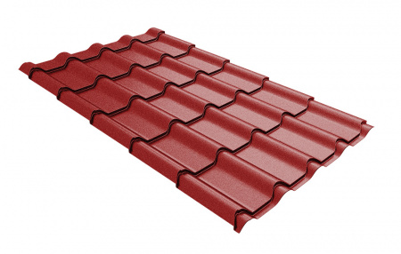 Металлочерепица Grand Line Камея Rooftop Matte 0,5 сталь RAL 3011 коричнево-красный 1 кв. м