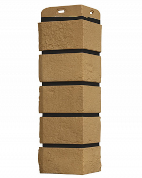 Угол Grand Line (Гранд Лайн) Состаренный кирпич Design Plus солома с черным швом