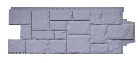 Фасадная панель Grand Line Classic крупный камень Серый