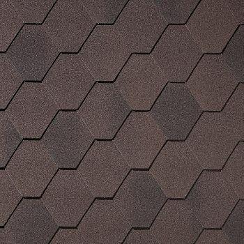 Гибкая черепица  Quiet Tile Rombica Коричневый