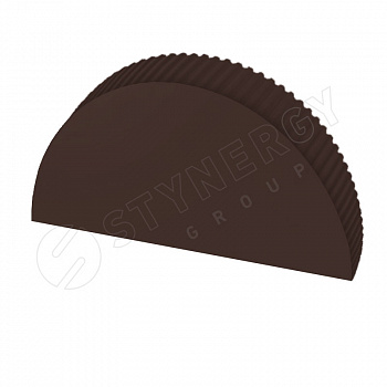 Заглушка к полукруглому коньку большому простая STYNERGY CORUNDUM50® RAL 8017 (коричневый)