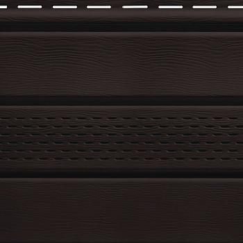 СОФИТ FINEBER CLASSIC COLOR С ПЕРФОРАЦИЕЙ 1-ОЙ ДОСКИ КОРИЧНЕВЫЙ (RAL 8017)