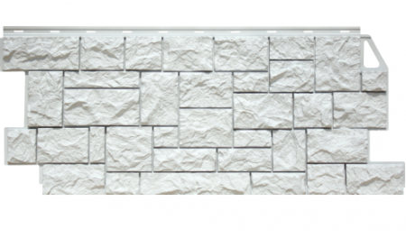 Фасадная панель FineBer Камень Дикий (Мелованный белый) 1117x463