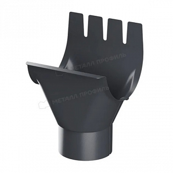 Воронка выпускная МЕТАЛЛ ПРОФИЛЬ Foramina PUR D125/100 Ral 7024