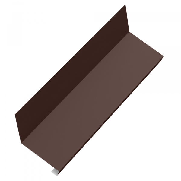 Планка примыкания нижнего к трубе AQUACLICK 150x200x35x30 L=2м SV41.5 сталь PE (Zn140) 0.5 мм (полиэстер) RAL8017