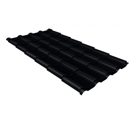 Металлочерепица Grand Line Камея Rooftop Matte 0,5 сталь RAL 9005 черный 1 кв. м