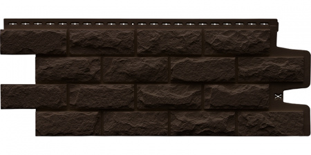 Фасадная панель Grand Line Classic Колотый камень Шоколадный 0,992 х 0,392