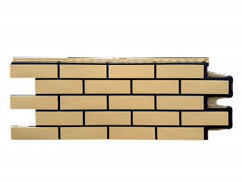 Фасадная панель Grand Line (Гранд Лайн) Design Клинкерный Кирпич Песочный со швом RAL 9005 0,995х0,39
