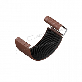 Соединитель желоба МЕТАЛЛ ПРОФИЛЬ Foramina PUR D125 Ral 8017
